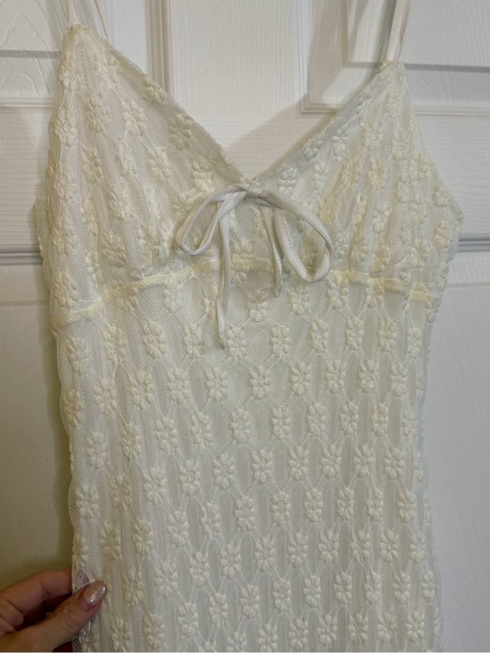 NWT Women's white Lace Slip Dress - No Comment Size XL
